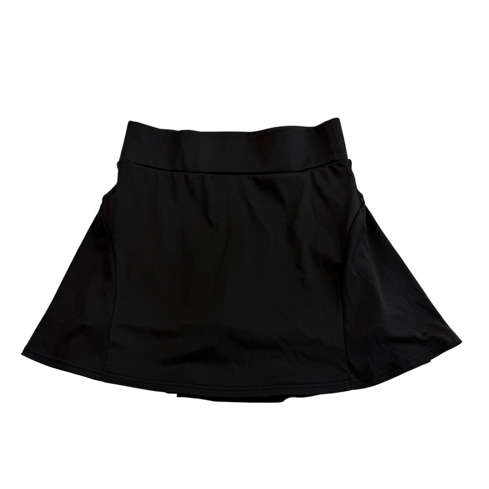Werena Black Pleated Back Active Zipper Pocket Tennis/Golf Skort Women's Large